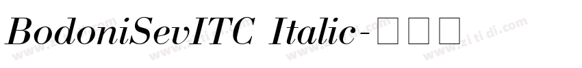 BodoniSevITC Italic字体转换